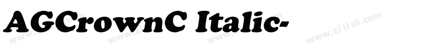 AGCrownC Italic字体转换